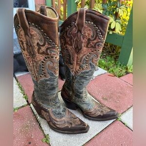 👯‍♀️👢⚡️Sexy Western Studded Cowgirl Boots⚡️👢👯‍♀️